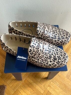 Mens Floafers breathable Leopard print loafers